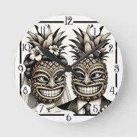 Braut und Groom Aloha Pineaple Tiki Kopfhochzeit