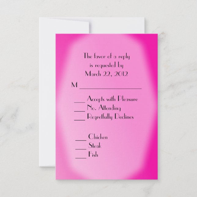 Braut und Groom Blue Wedding Fuchsia UAWG RSVP Karte (Vorderseite)