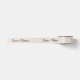 Braut und Groom Cameo Beige Satinband