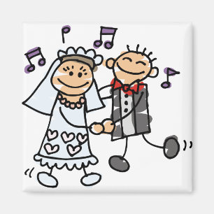Braut und Groom Celebrate Magnet