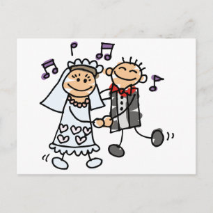 Braut und Groom Celebrate Postkarte