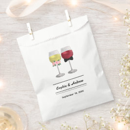 Braut und Groom Elegant Boho Couple Wine Wedding Geschenktütchen