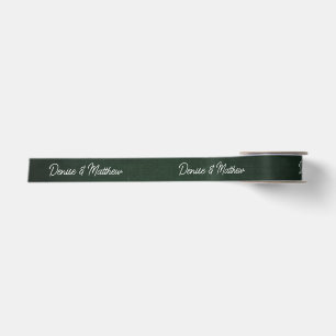 Braut und Groom Emerald Satinband