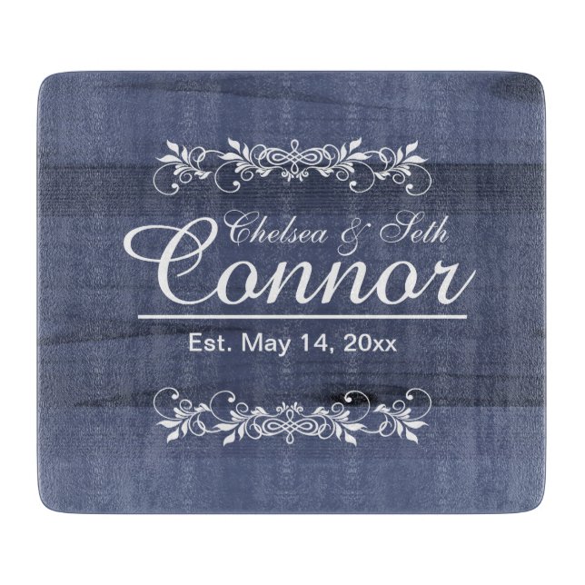 Braut und Groom Hochzeit oder Jubiläum | DIY Text Schneidebrett (Vorderseite)