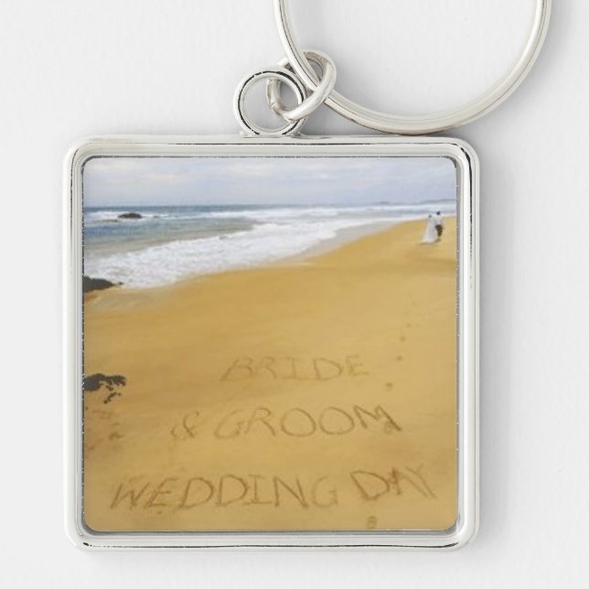Braut und Groom-Hochzeit Schlüsselanhänger (Vorne)
