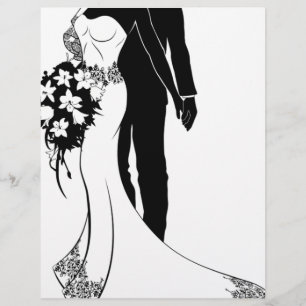 Braut und Groom Hochzeit Silhouette
