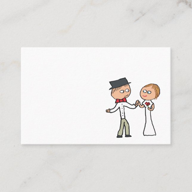 Braut und Groom-Hochzeitstag Visitenkarte (Vorderseite)