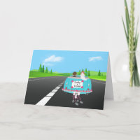 Braut und Groom im Auto
