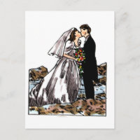 Braut und Groom Kiss am Strand
