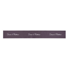 Braut und Groom Mitternacht Plum Ripsband