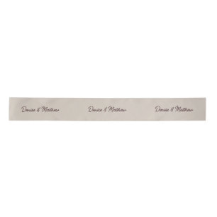 Braut und Groom perfekt blassbeige Satinband