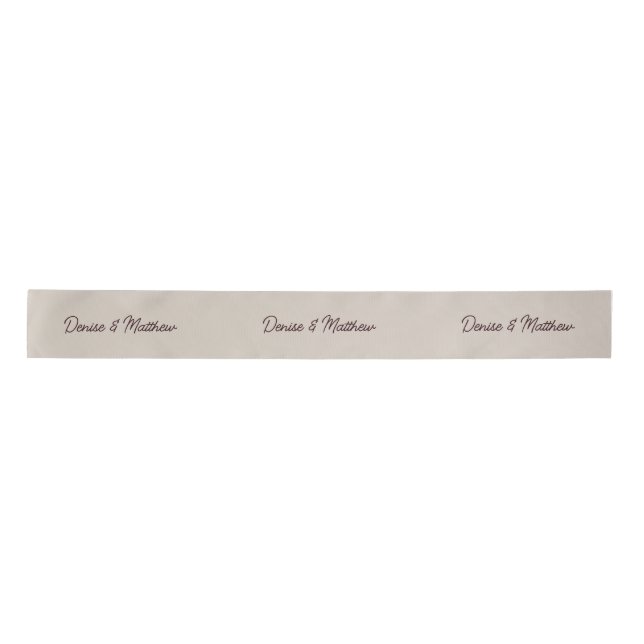 Braut und Groom perfekt blassbeige Satinband (Vorderseite)