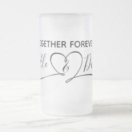 Braut und Groom Personalisiert für immer Mattglas Bierglas