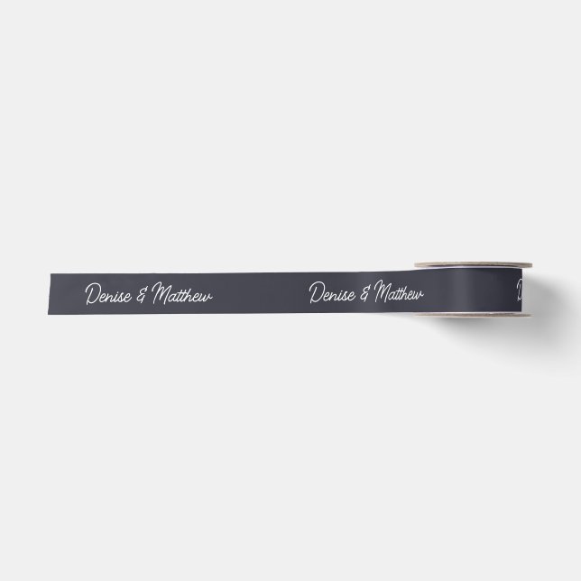 Braut und Groom Polar Night Satinband (Vorderseite)