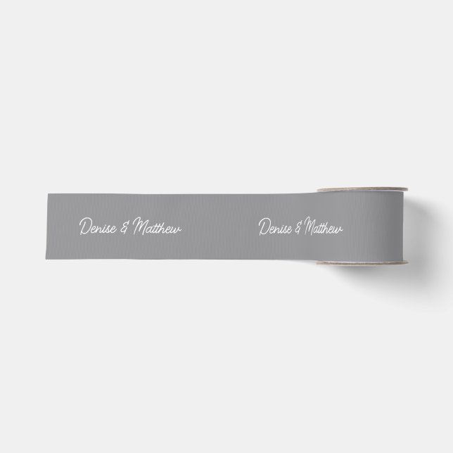 Braut und Groom-Schmiedestein Ripsband (Vorderseite)