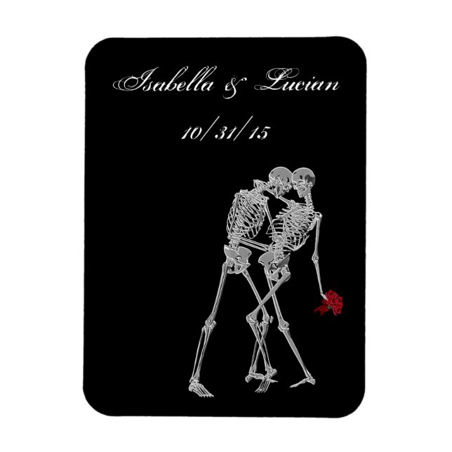 Braut und Groom Skeleton Gothic Vampire Wedding Magnet (Vertikal)