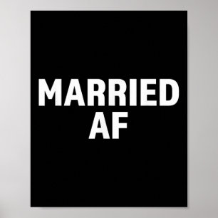 Braut und Groom Verheiratete Af-Matching-Hochzeit Poster