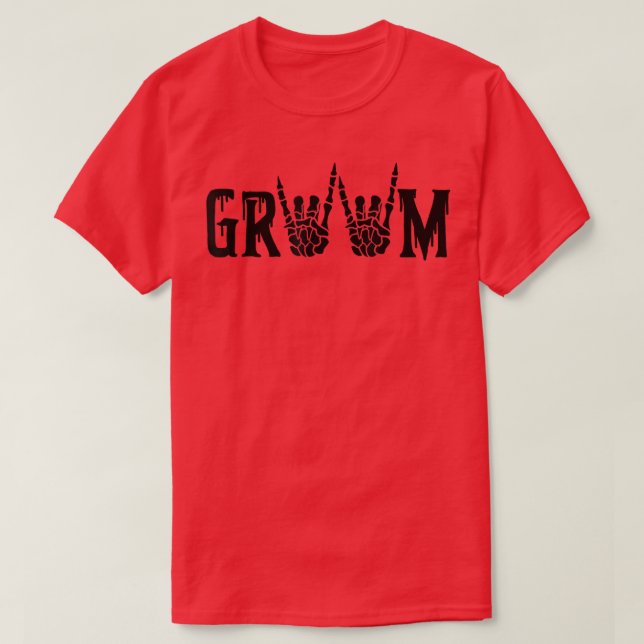 Braut und Groom Verlobtes Halloween Hochzeitslusti T-Shirt (Design vorne)