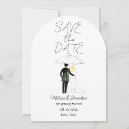 Braut und Groom Wasserfarbe Rustikale Hochzeit Einladung