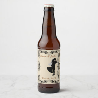 Braut- und Groometikett Bierflaschenetikett