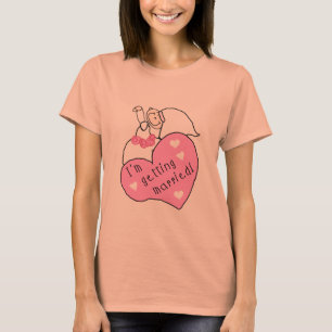 Braut und Herz Ich werde heiraten T-Shirt