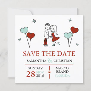 Braut und Hochzeit speichern das Datum Save The Date