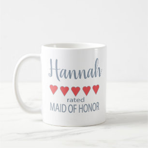 Braut- und Hochzeitsgesellschaft 5 Herz Ehrenjungf Kaffeetasse