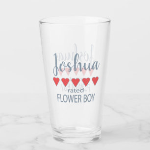 Braut- und Hochzeitsgesellschaft 5 Herzen Blumenki Glas