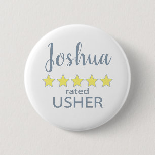 Braut und Hochzeitsgesellschaft 5-Sterne-Usher Button