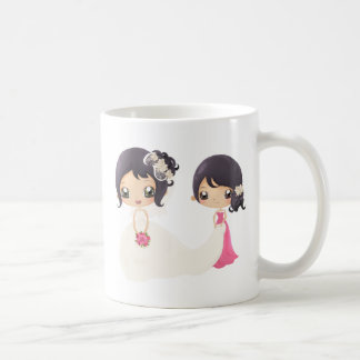 Braut und Trauzeugin Kaffeetasse