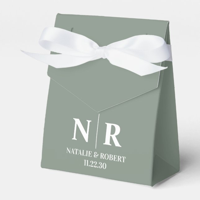 Braut- und Wurzelinitials für Hochzeiten elegant Geschenkschachtel (Vorderseite)