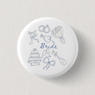 Braut Verlobung Hochzeit Paare Ehemann Ehefrau Button