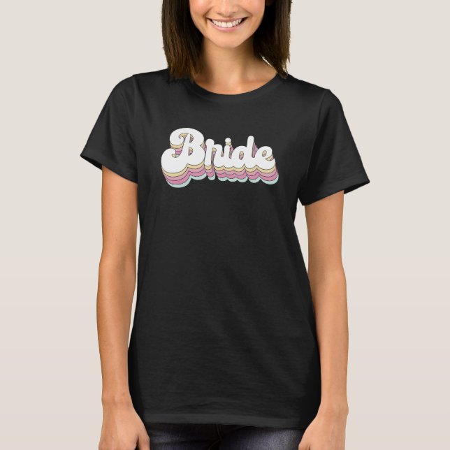 Braut Vintage Braut Brautjungfer Junggesellinnenab T-Shirt (Vorderseite)