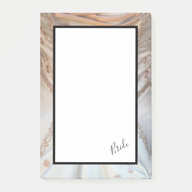 Braut Wedding Dress Post-it Klebezettel (Vorderseite)