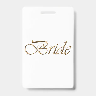 Braut weiß Gold Schrift Kalligrafie elegant id Ausweis