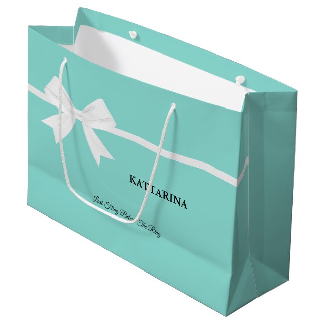 Braut-Zauber u. Bling Brautpartytiara-Party Große Geschenktüte (Vorderseite Schrägansicht)