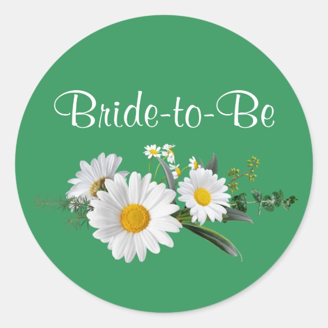 Braut-zu-sein, Hochzeit-Weißmehl, Runder Aufkleber (Vorderseite)