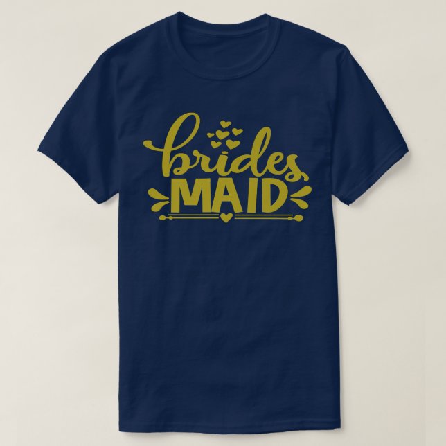 Braut zu Trauzeugin Bridesmaids Wedding Hen T-Shirt (Design vorne)