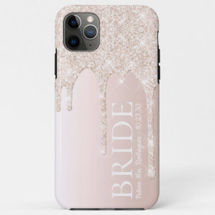 Braut Zukunft Mrs Blush Rosa Glitter Drip Case-Mate iPhone Hülle