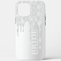 Braut Zukünftige Frau Silber Glitter-Tropfen
