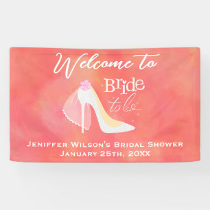 Braut zum Hochzeitsfest Brautparty Rosa Rosa Blush Banner