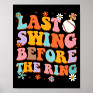 Braut zum letzten Swing vor dem Ring Tennis Bach Poster