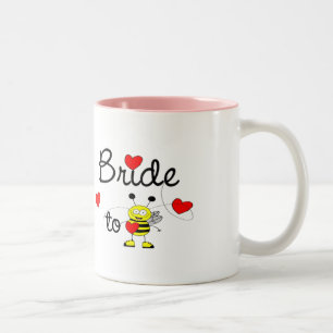 Braut zum zu sein/HERZ-GLÜCKLICHE BIENE Zweifarbige Tasse