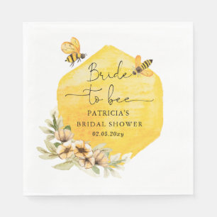 Brautbiene Honigbiene Florale Brautparty Serviette