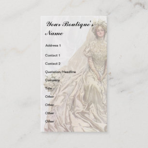 Brautboutique, Hochzeitskleid, Schneiderin Visitenkarte