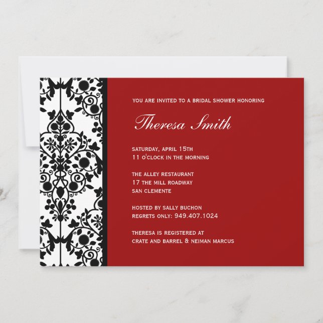 Brautdusche Einladung (Vorderseite)