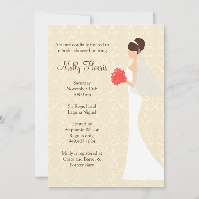 Brautdusche Einladung (Vorderseite)