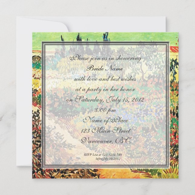 Brautdusche Einladung (Vorderseite)