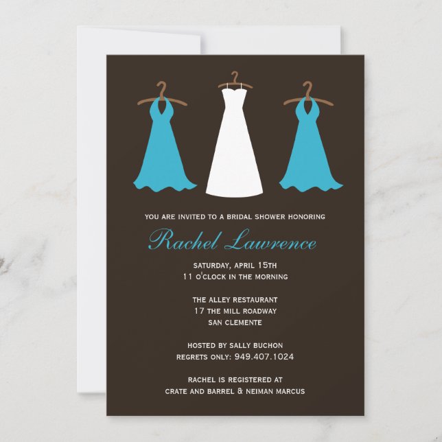Brautdusche Einladung (Vorderseite)