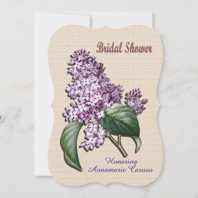 Brautdusche Einladung Lilacs (Vorderseite)